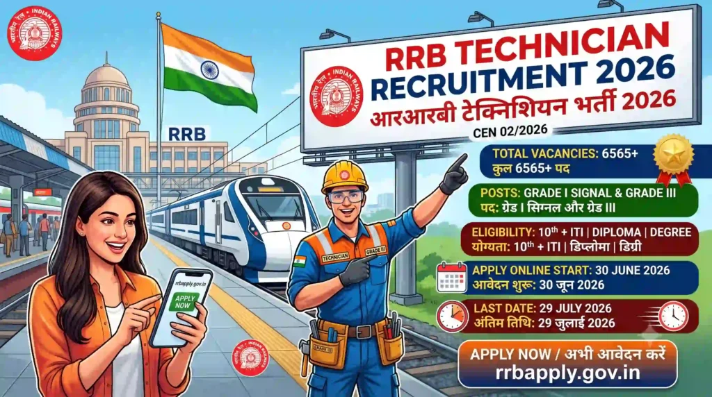 RRB Technician Bharti 2026: 6565 Posts - Apply Now