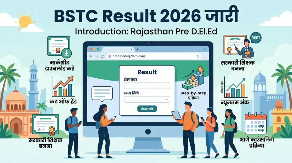 BSTC Result 2026 जारी: राजस्थान प्री डीएलएड रिजल्ट कैसे डाउनलोड करें, कट ऑफ और मार्कशीट की पूरी जानकारी