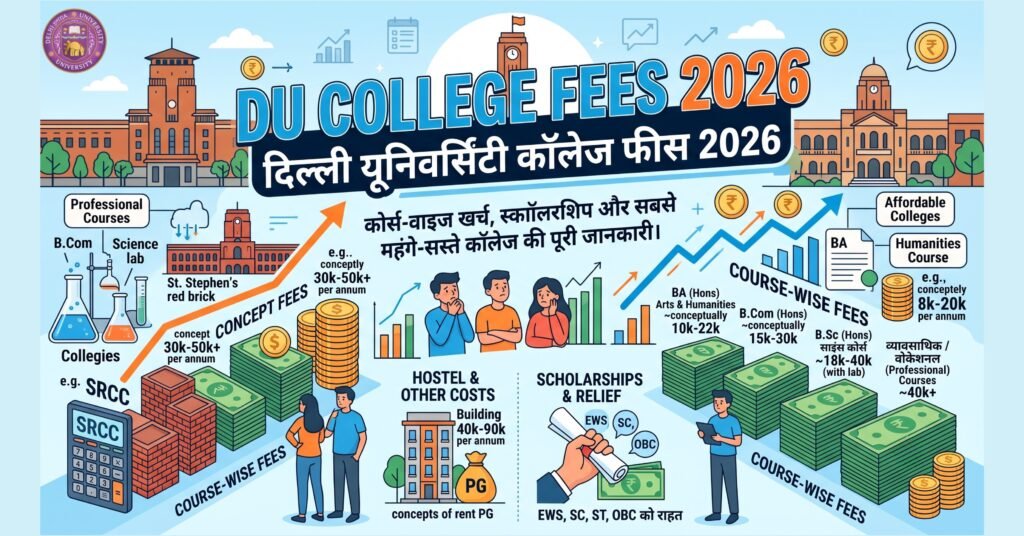 DU College Fees 2026: दिल्ली यूनिवर्सिटी के सबसे महंगे और सस्ते कॉलेज, कोर्स-वाइज फीस की पूरी जानकारी